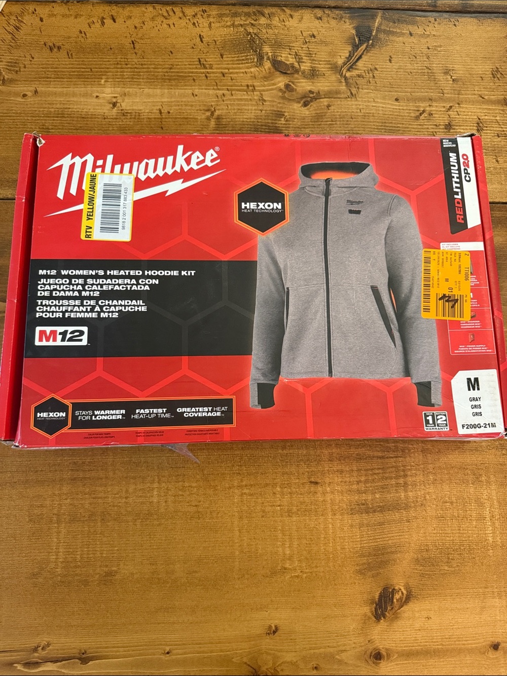 NWT Milwaukee M12 Women's Heated Hoodie Jacket — Gray